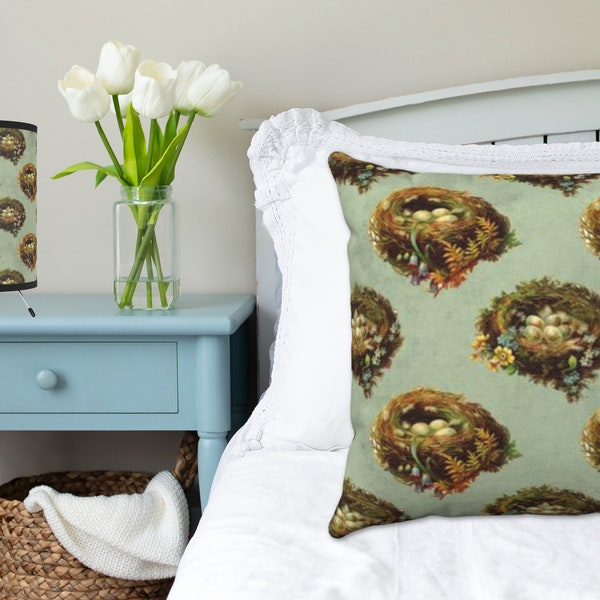 Bird Nest Pillow Etsy