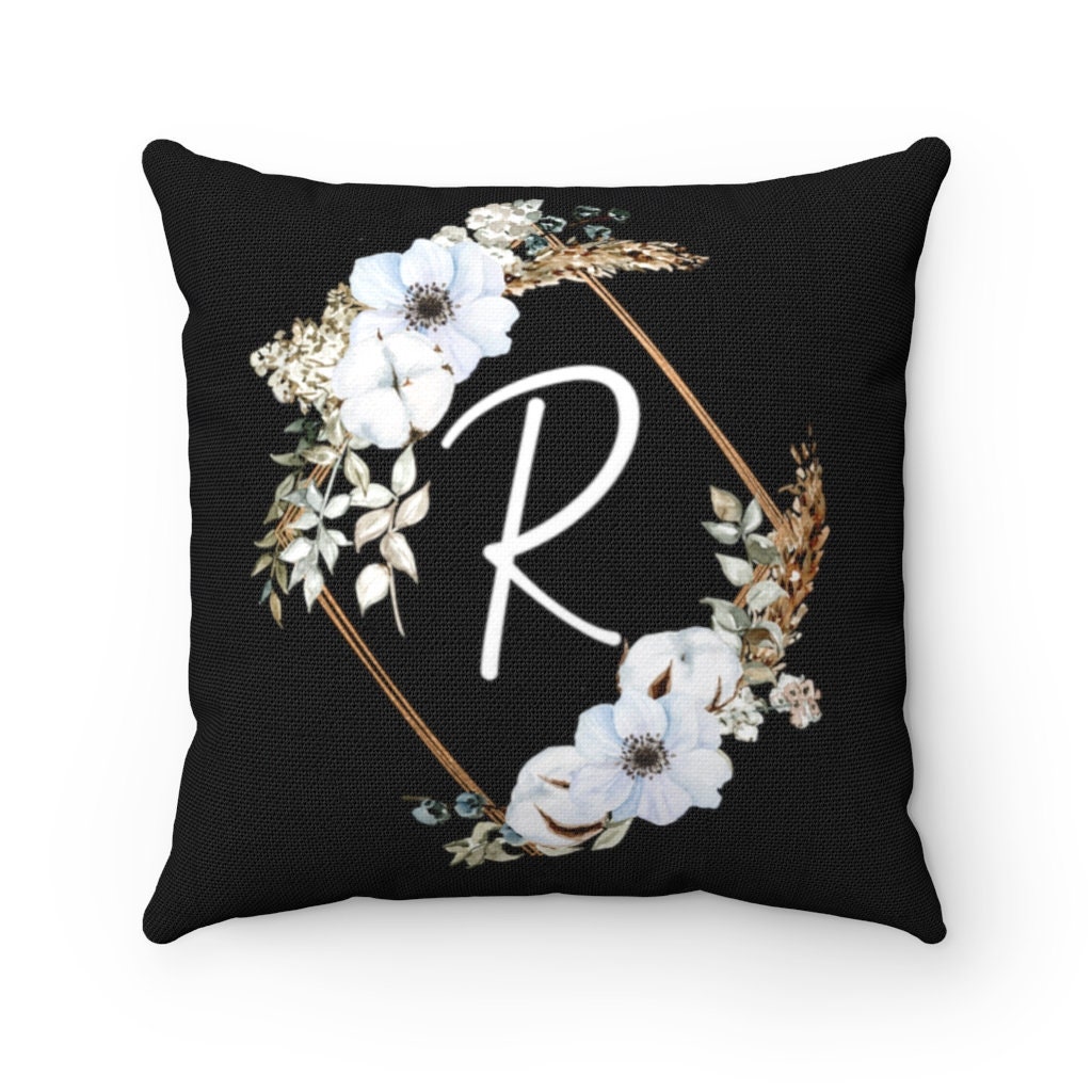 LETTER R PILLOW Cover Initial Pillow Letter R Pillow Etsy