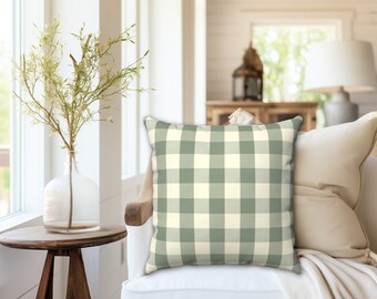 Green buffalo plaid pillows online