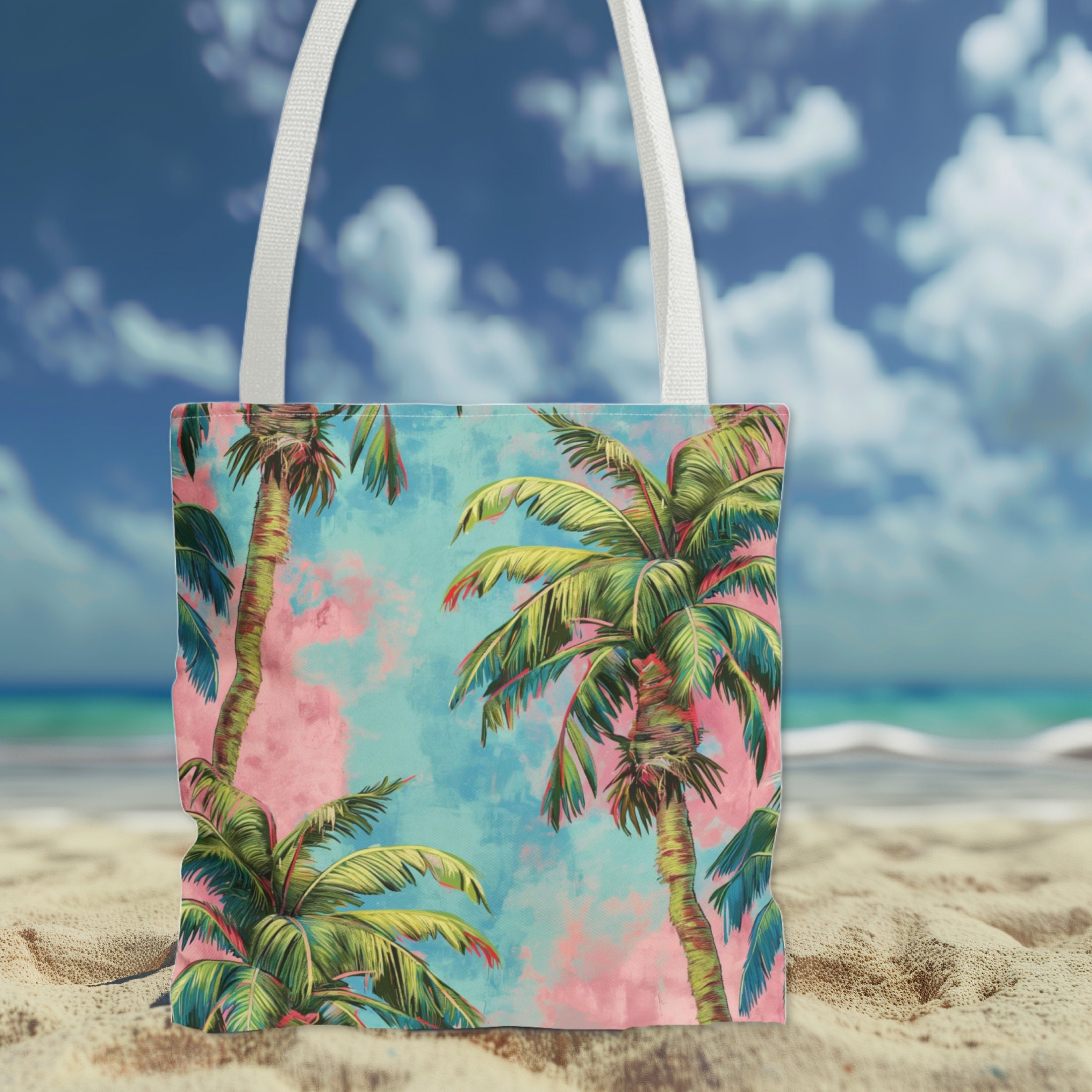 Palm tree beach bag sale