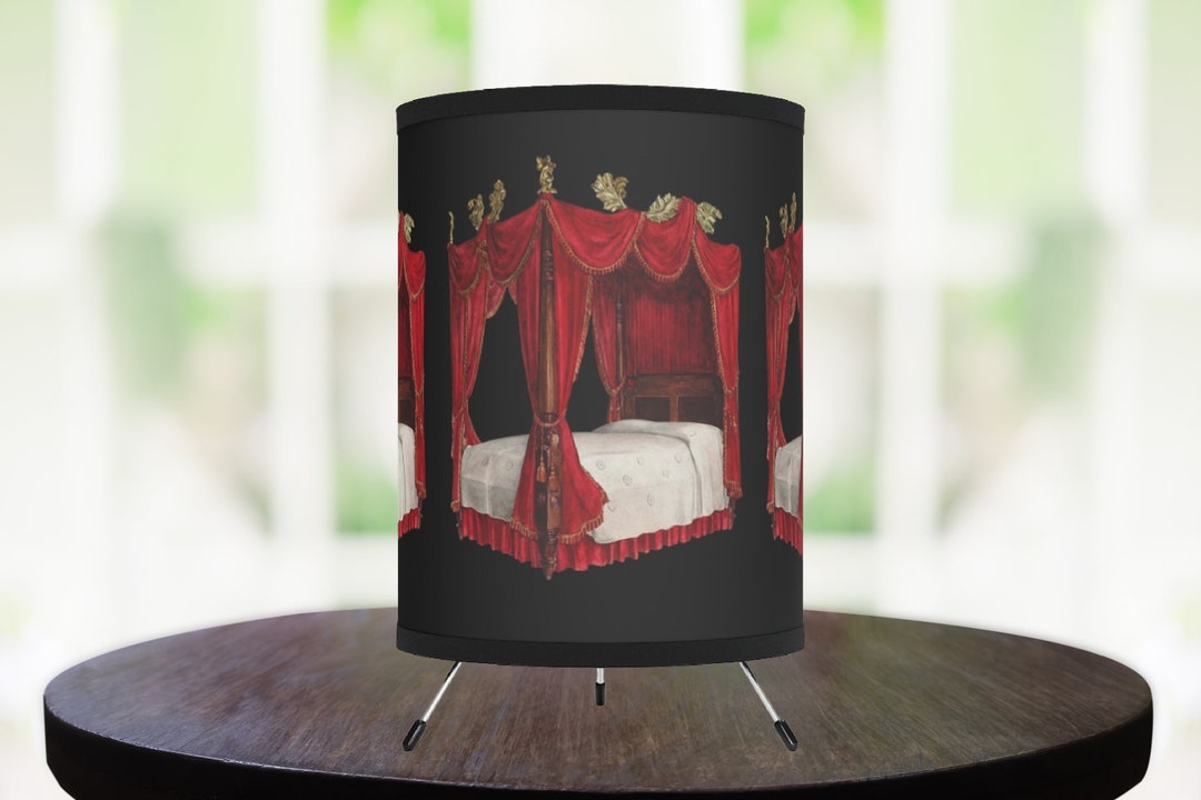BEDSIDE LAMP Red Bed Lamp Bedroom Lamp Marie Etsy
