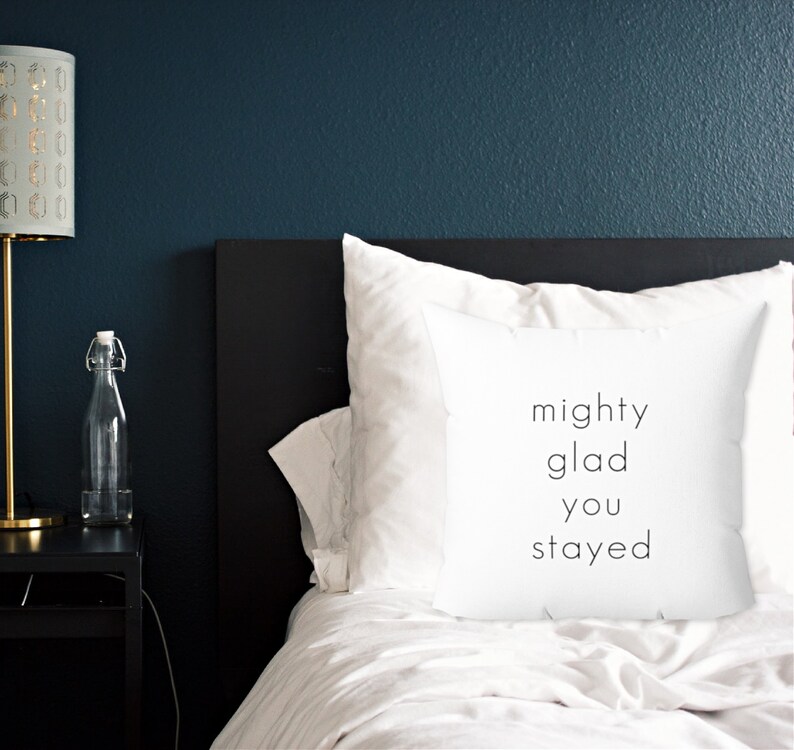 MIGHTY GLAD YOU Stayed Pillow Cover Guest Room Pillow Cover Etsy