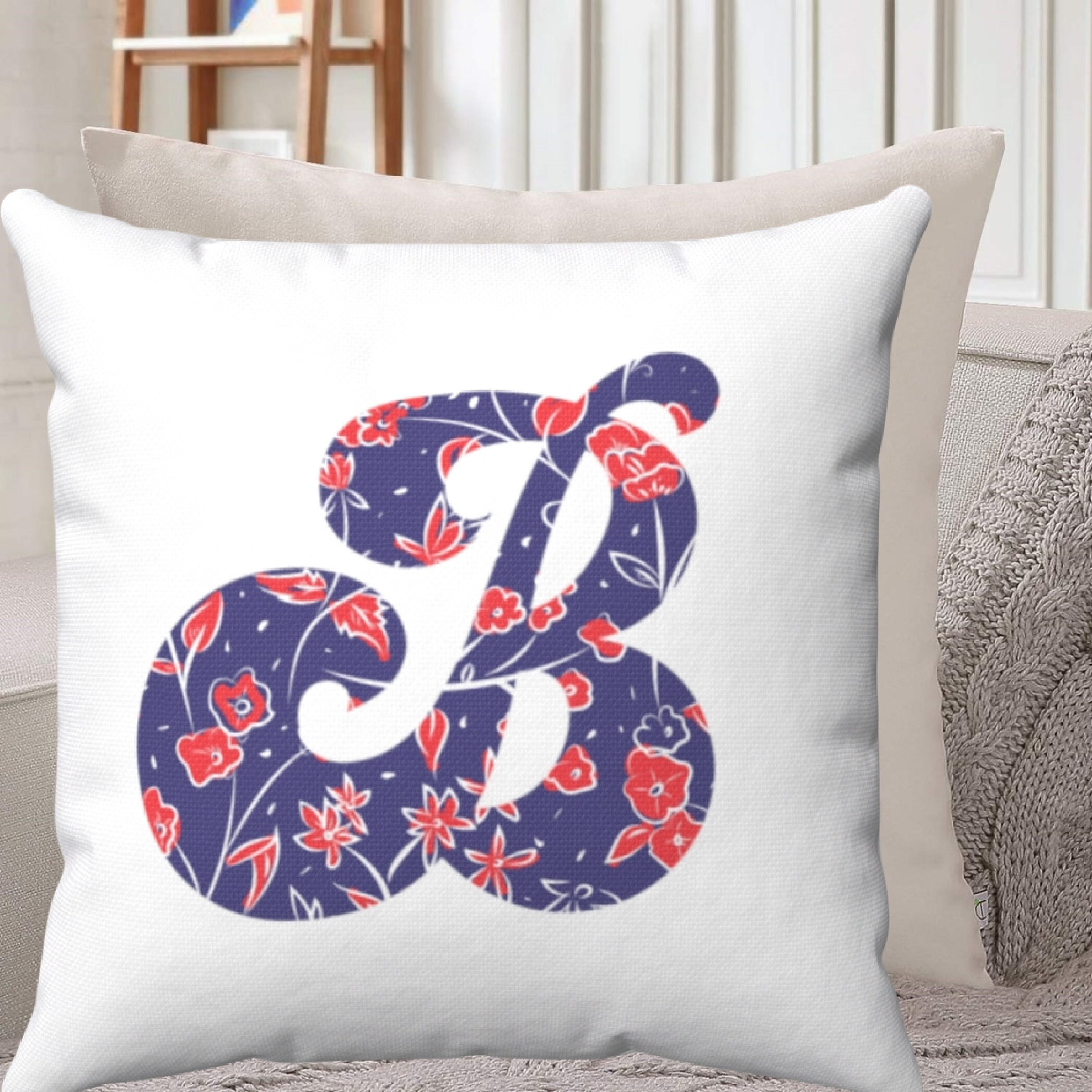 LETTER B PILLOW Cover Initial Pillow Letter B Pillow Etsy