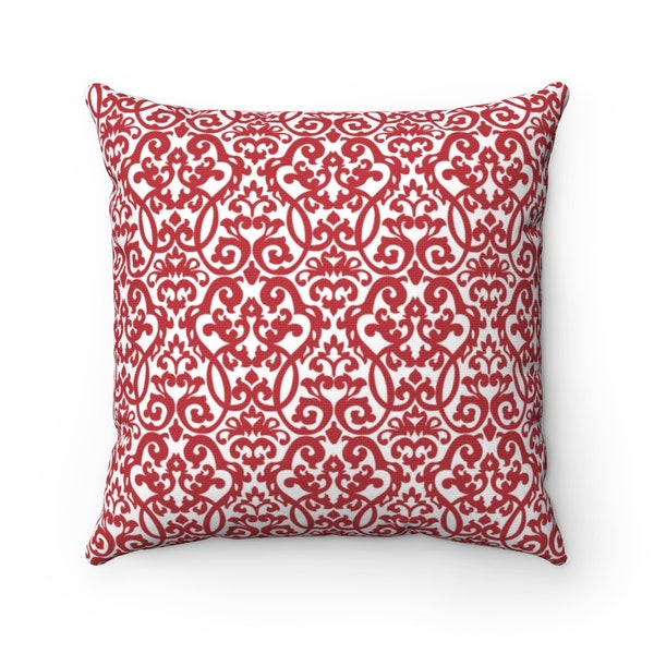 Red and White Pillow Etsy