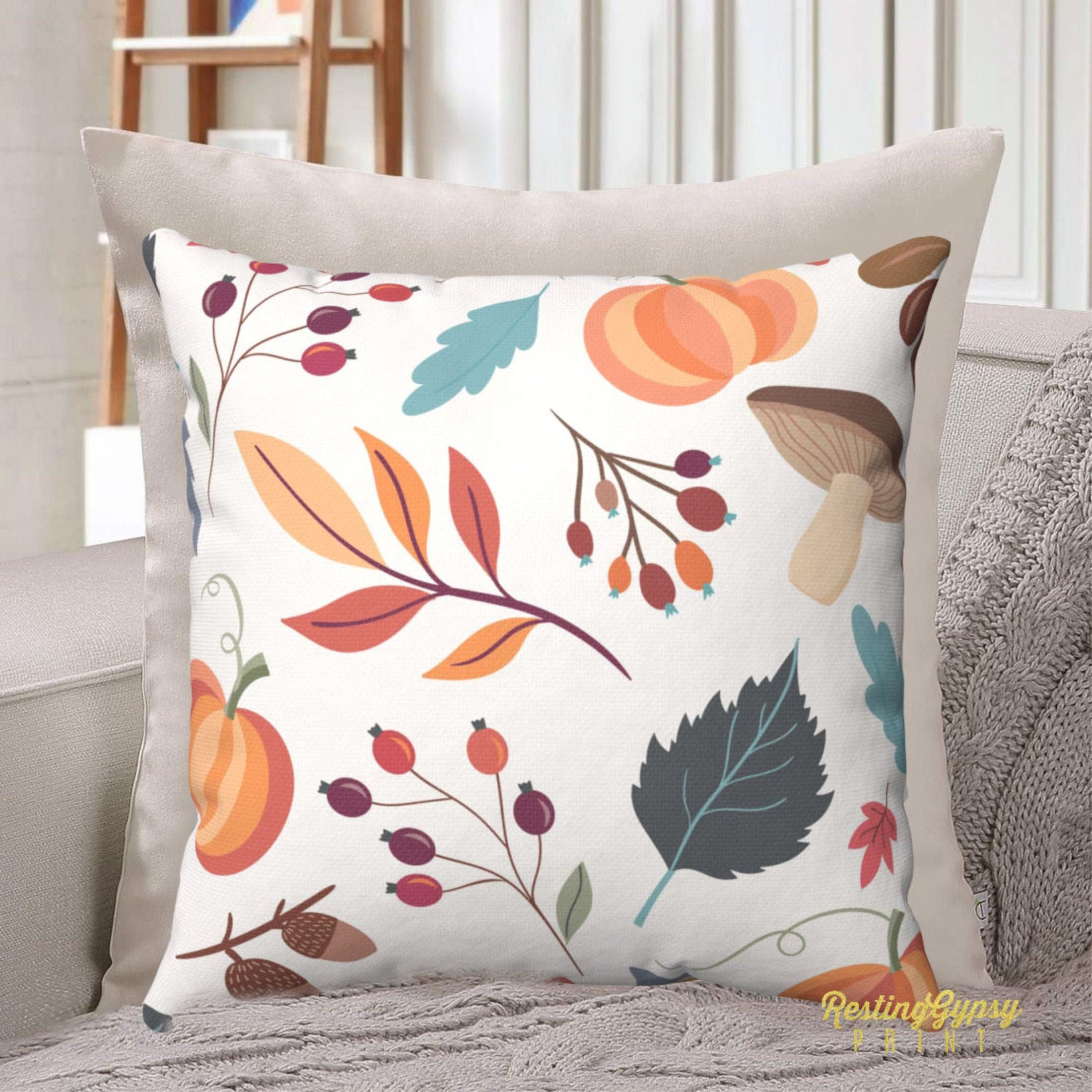 FALL PILLOW COVER Fall Pillow Autumn Pillow Case Autumn Etsy