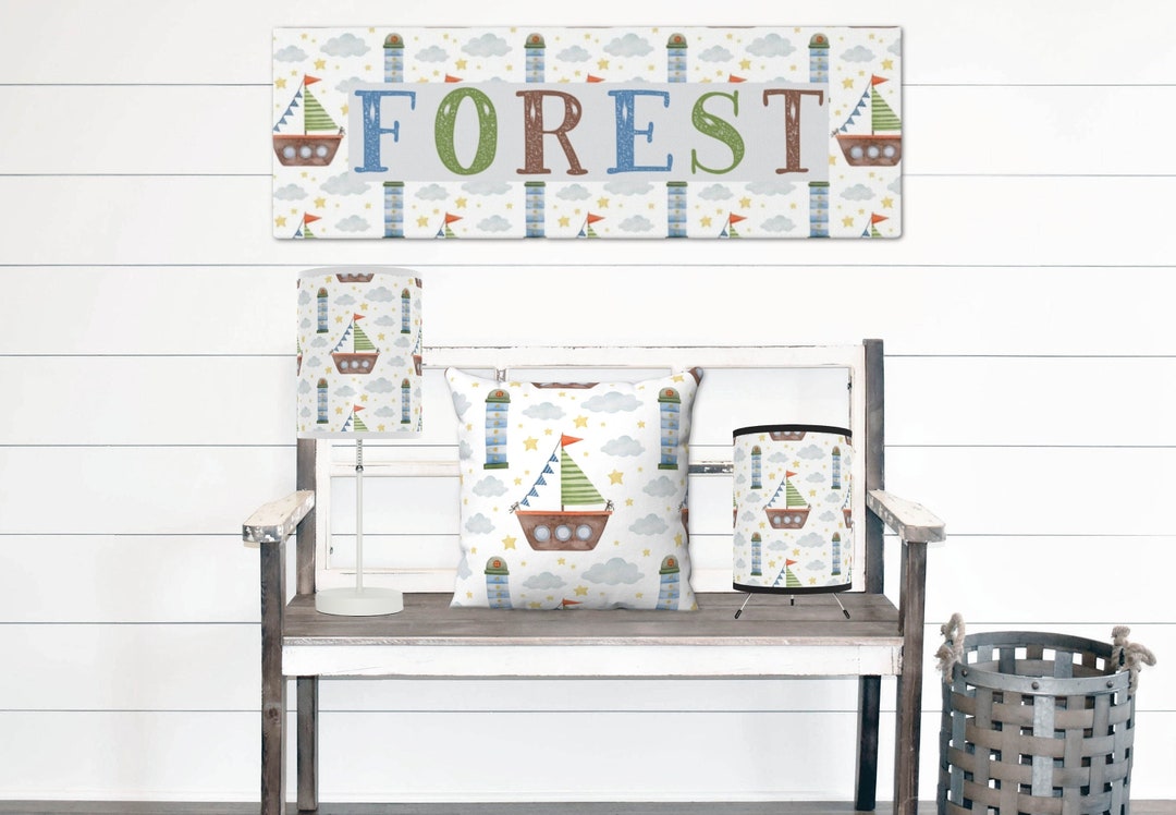 nursery-decor-set-sailboat-nursery-kids-room-kids-room-set-kids