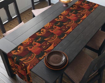 Herbst Eule Tischläufer: Gemütliche Boho Tischdeko