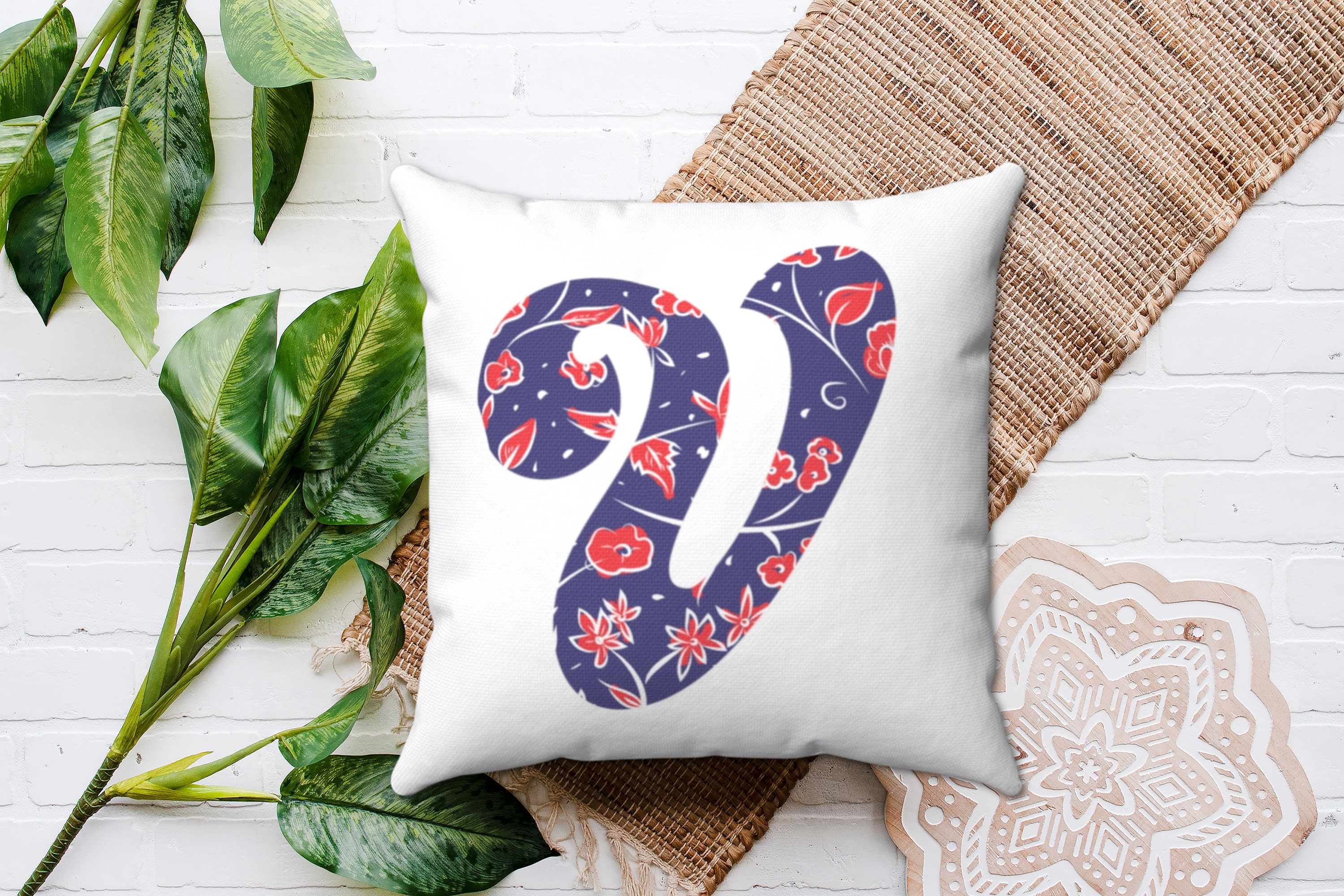 LETTER V PILLOW Cover Initial Pillow Letter V Pillow Etsy