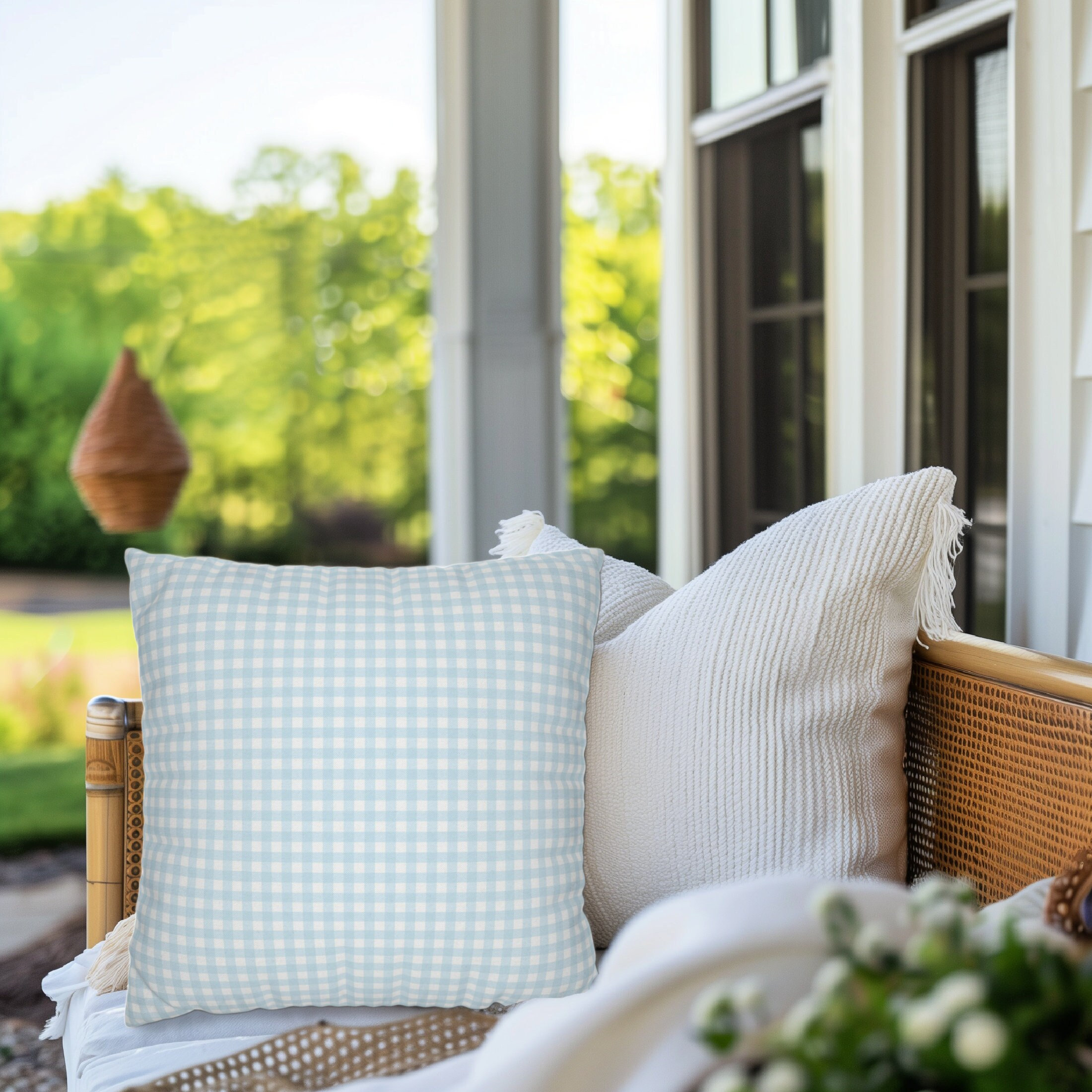 Gingham pillow hotsell