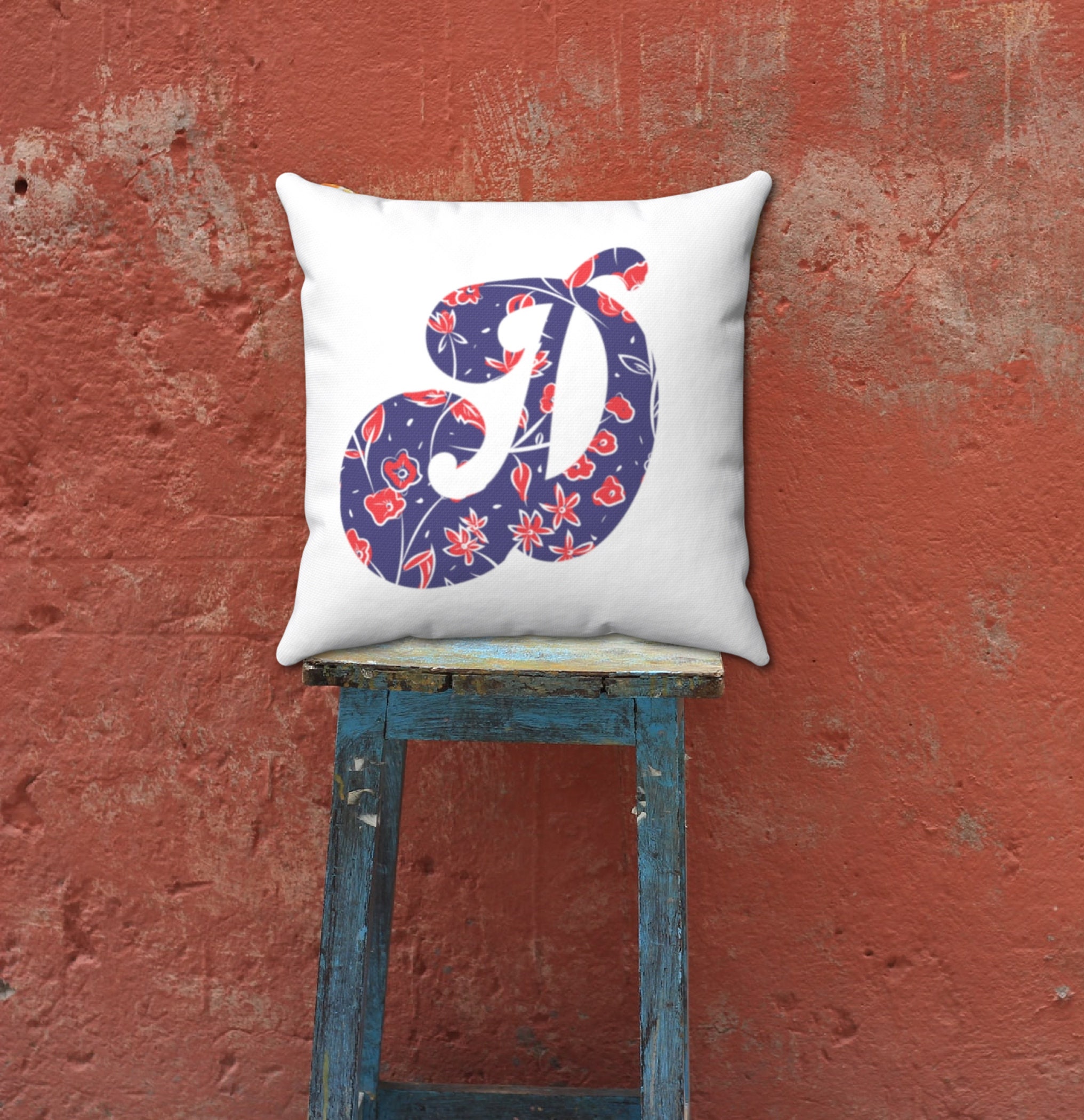 LETTER D PILLOW Cover Initial Pillow Letter D Pillow Etsy