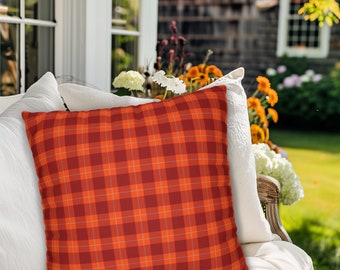 McAlister Tartan Kissenbezüge 43x43cm - 2er Pack Schottisches Landhausdesign In Terracotta