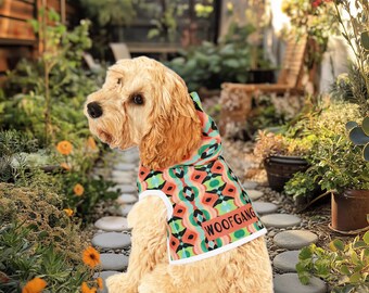 Personalisierter Haustier-Hoodie – Helles abstraktes Muster, personalisierte Haustierkleidung