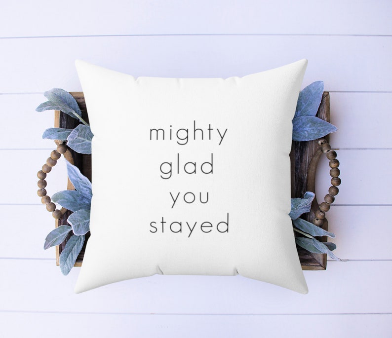 MIGHTY GLAD YOU Stayed Pillow Cover Guest Room Pillow Cover Etsy