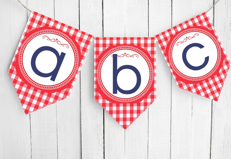 RED WHITE &amp; BLUE Printable Pennant Banner Perfect for 4th of - Etsy