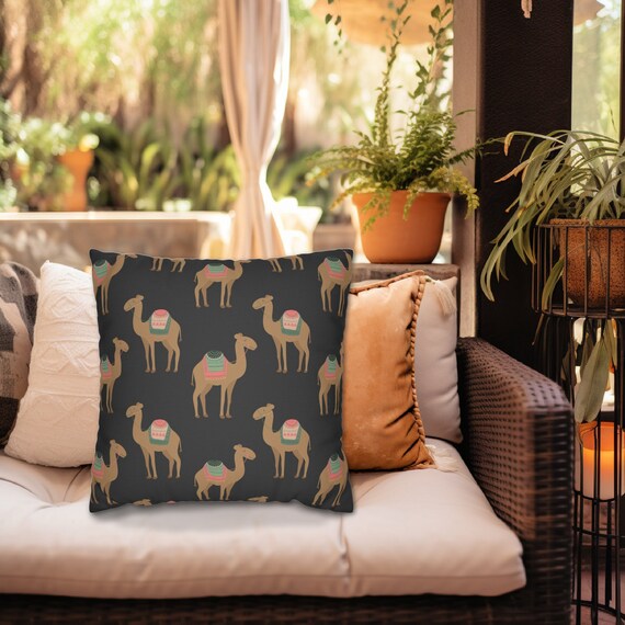 Camel throw pillows sales
