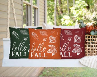 Pillow Covers Outdoor Christmas Pillows Kohls Hello Fall Leaves