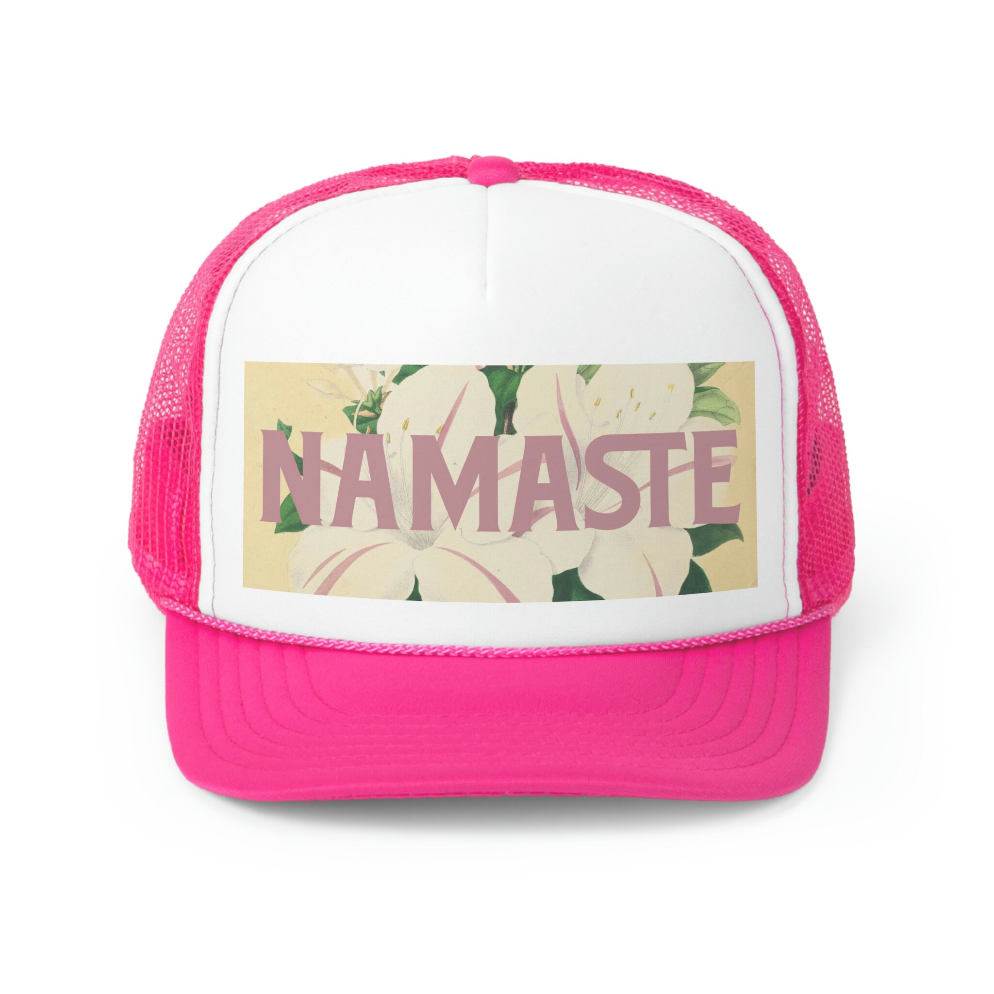 Namaste Trucker Hat: Boho Floral Snapback in 3 Colors - Etsy display picture 2