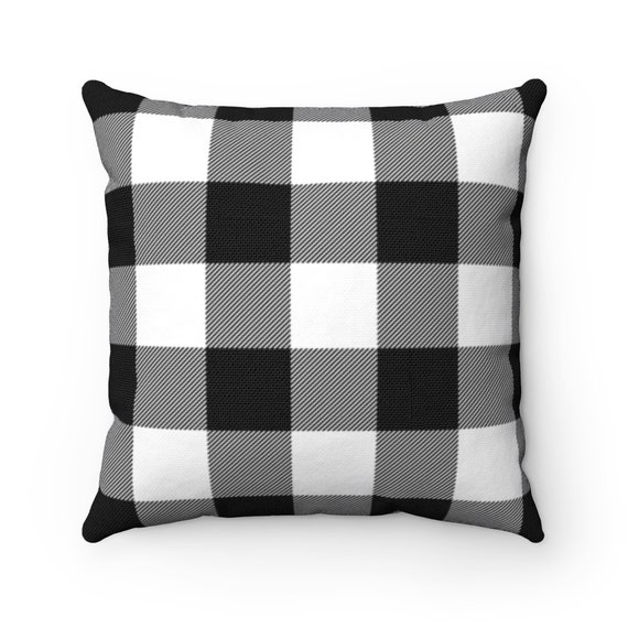 BUFFALO CHECK Pillow Cover Black and White Fall Pillow | Etsy