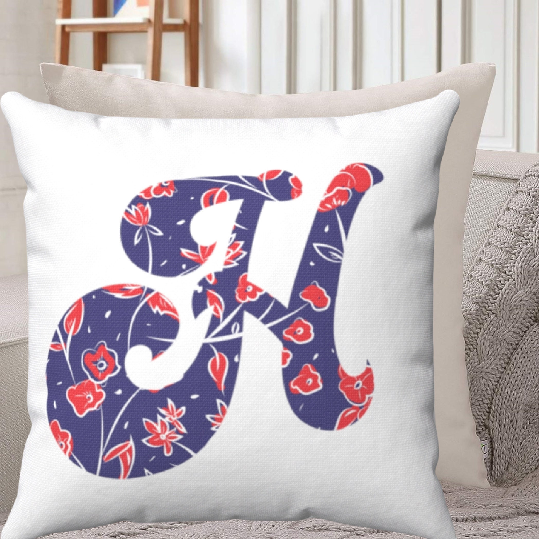 LETTER H PILLOW Cover Initial Pillow Letter H Pillow Etsy Canada