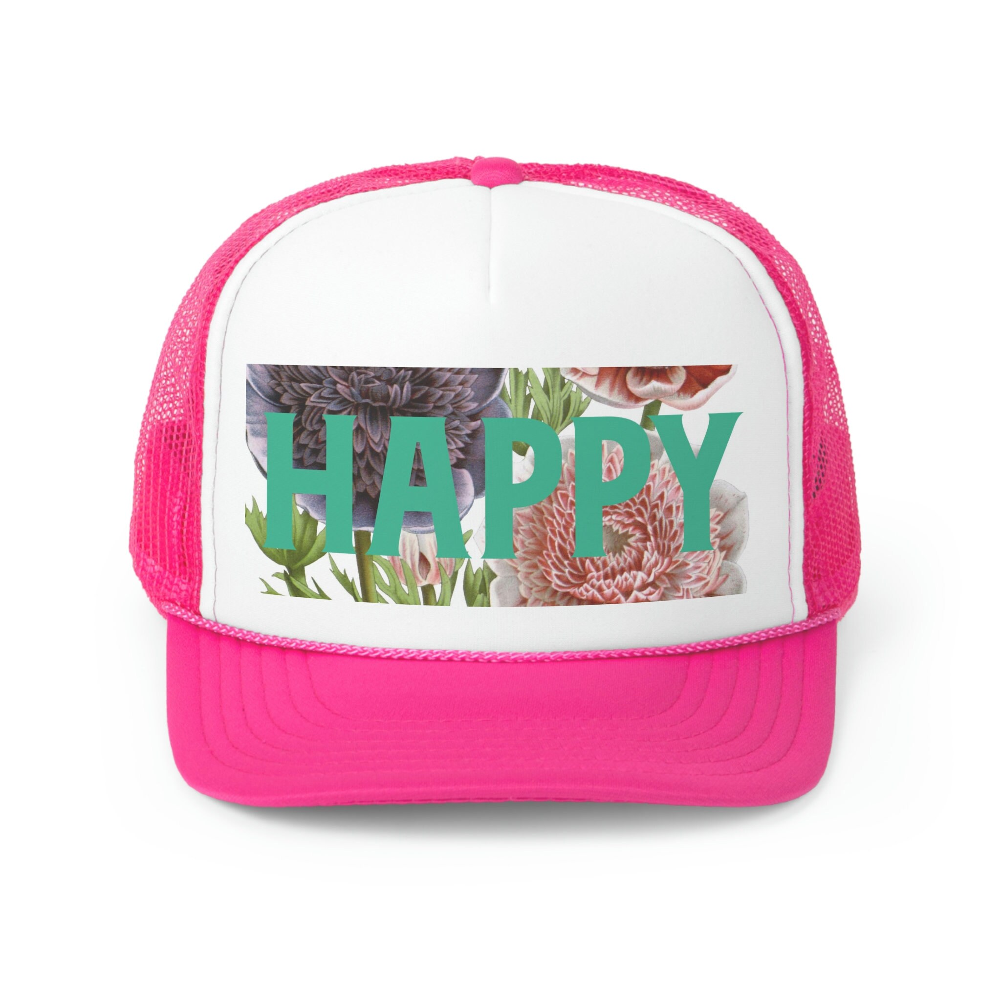 Happy Trucker Hat Snapback Available in 3 Colors - Green 