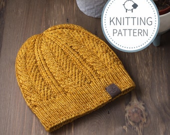 Knitting Pattern - Mossy Lane Knit Hat - PDF Download