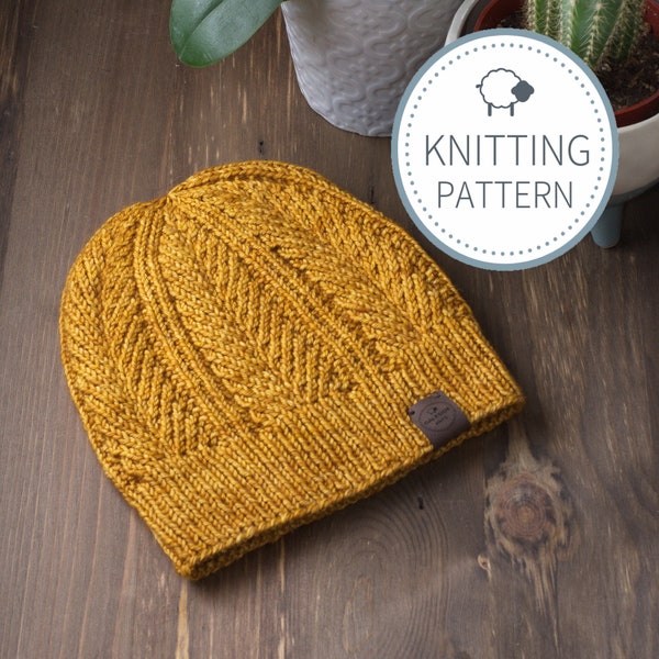 Knitting Pattern - Mossy Lane Knit Hat - PDF Download (English)