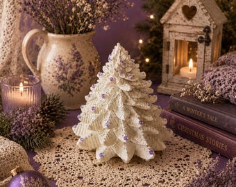 Árvore de Natal lavanda com strass