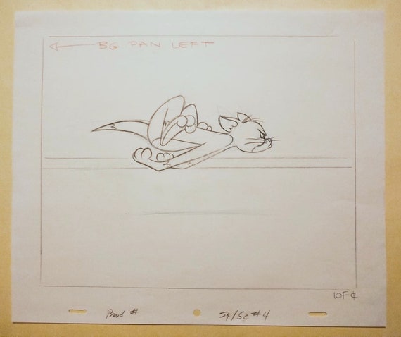 MGM Tom and Jerry 1964 Production Drawing Chuck Jones cel | eBay