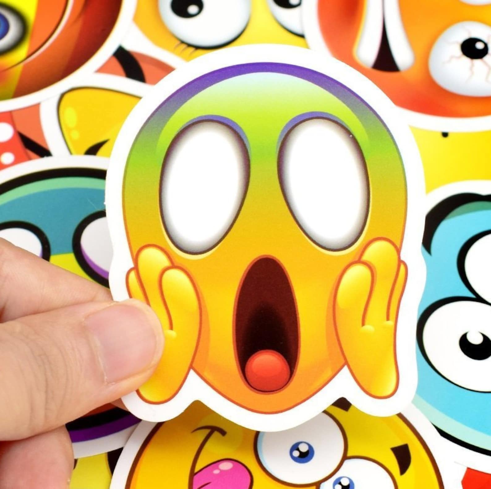 Emoji Sticker Pack / 50 Pcs Vinyl Decals / Smiley Face PVC Etsy