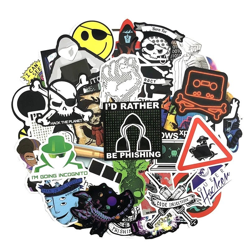 New Computer Hackers Stickers Pack 50 Pcs Hacker Etsy