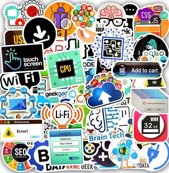 Assorted Programming Stickers 50 Pack Assorted Programming Stickers 50 Pack