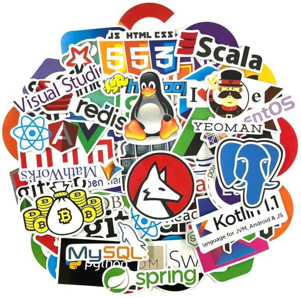 Programming Stickers Pack 70 Pcs / Computer Vinyl Prints / | Etsy