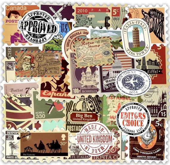 luggage stickers countries