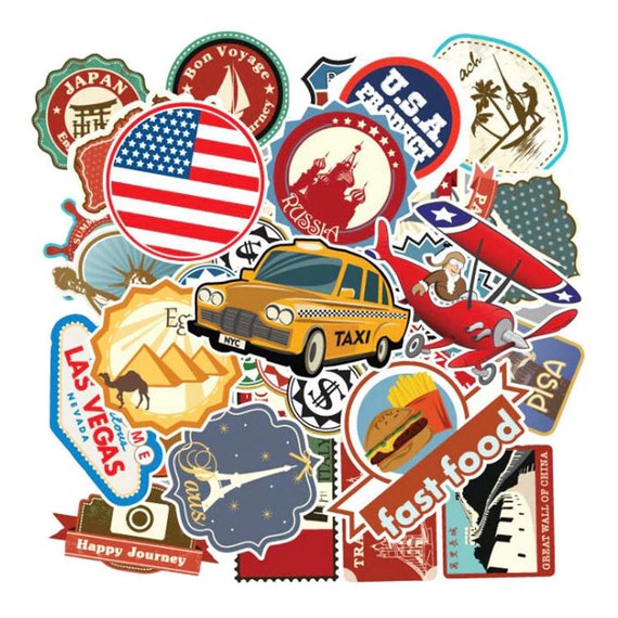 luggage stickers countries