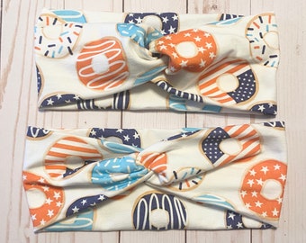 Girls 4th of July Headband, Baby Headband, Toddler Headband, Patriotic Headband, ‘Merica Fashion Headband, Stretchy Headband, Gift For Her,