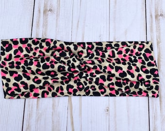 Women’s Headband, Fall Headband, Leopard Print Headband, Fashion Headband, Stretchy Headband, Twisty Headband, Gifts For Her, Gifts for Teen