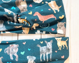 Women’s Dog Headband, French Bulldog Headband, Fashion Headband, Stretchy Headband, Gift For Her, Gift For Teacher, Dog Lover Gift
