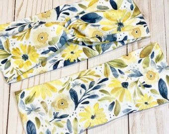 Women’s Floral Headband, Fashion Headband, Stretchy Headband, Twisty Headband, Gifts For Her, Gifts For Teens, Kids Headband