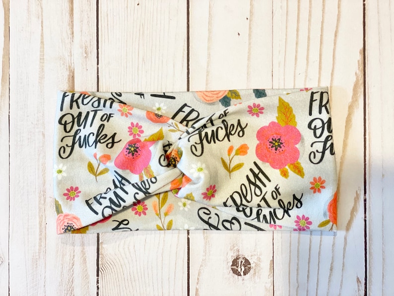 Women’s Funny Headband, Snarky Sweary Headband, Fashion Headband, Stretchy Headband, Twisted Headband, Gifts For Her, Gifts for Teens bild 1