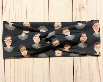 Baby Girl Headband, Baby Feminist Headband, Girl's Headband, Toddler Headband, RBG, Women's Rights, Fashion Headband, Twisted Headband,