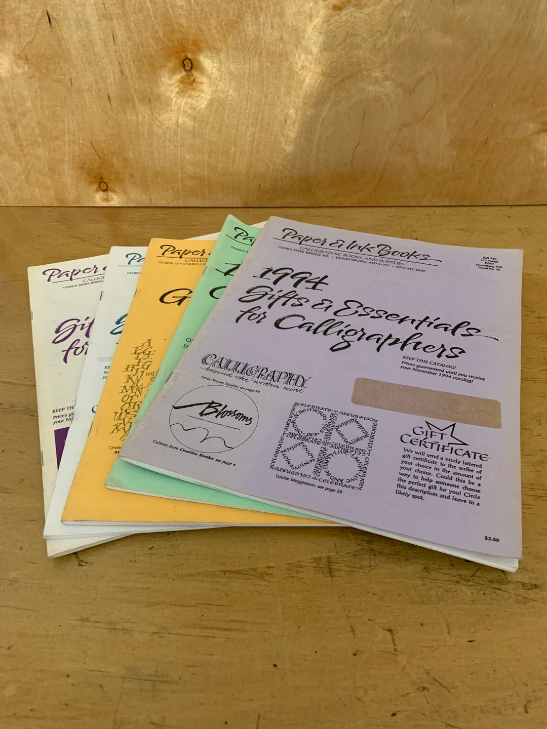 Paper & Ink Books Calligraphic Books and Supplies Catalog Lot of 5 Etsy