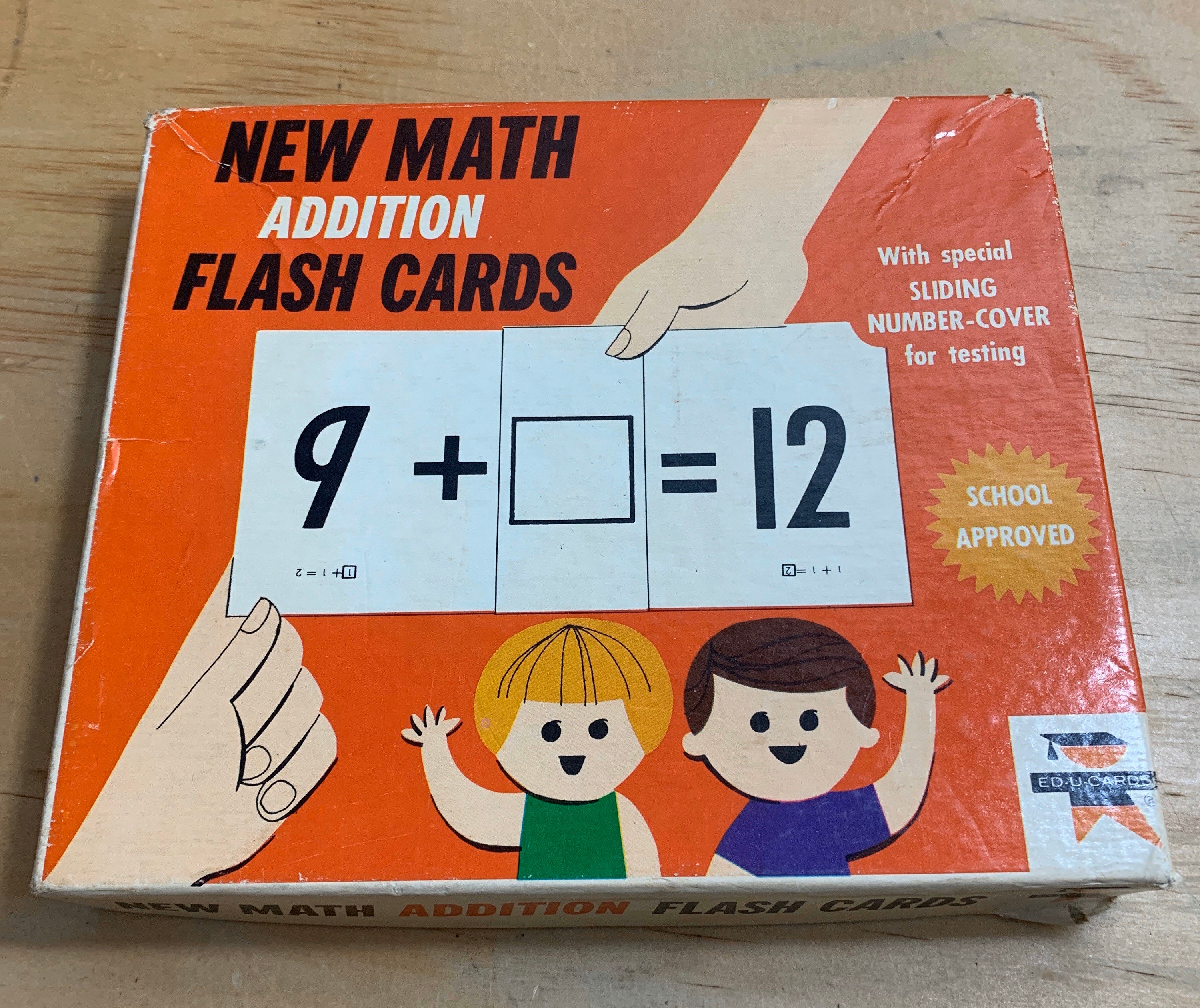 New Math Addition Flash Cards EDUCARDS Vintage 1966 School Etsy UK