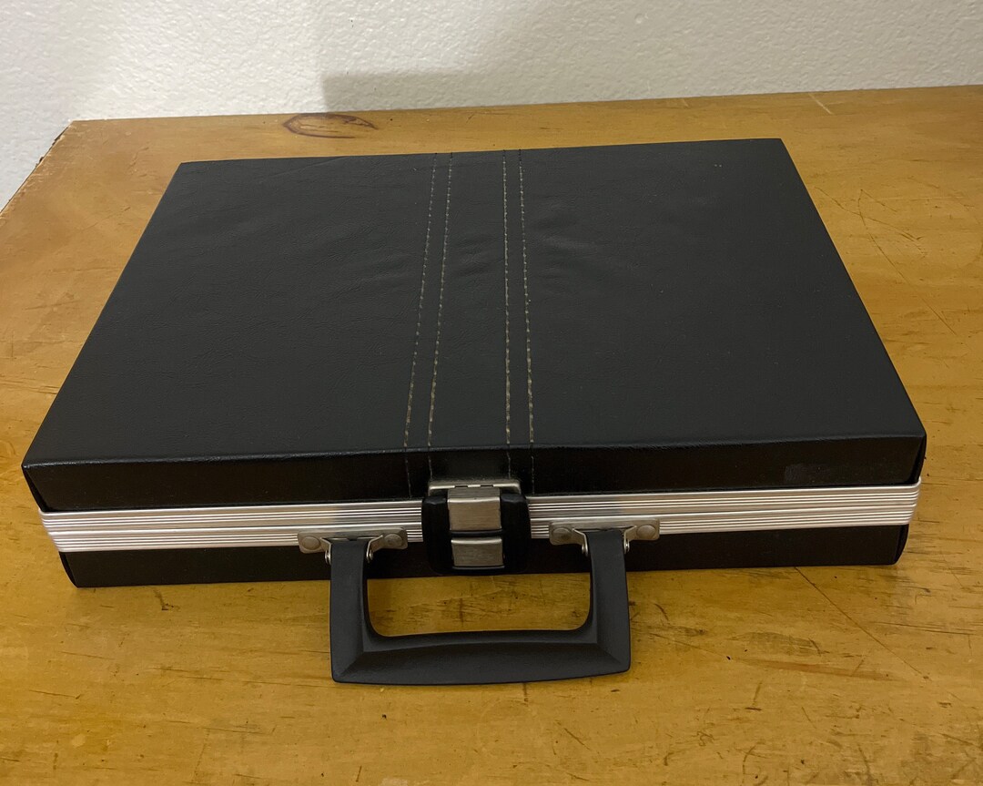 Vintage Faux Leather Cassette Tape Carry Case Holds 24 Etsy