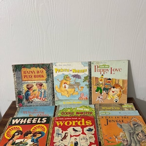 Piccoli libri d'oro, lotto di 10 libri casuali vintage