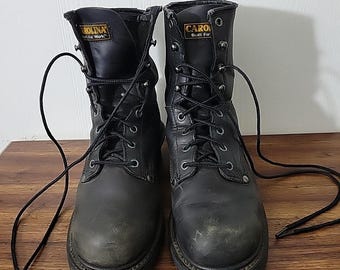 Vintage Carolina Steel Toe Boots 7D Made in China