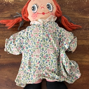 Vintage MOODY DOLL Happy Sad Faces Red Hair  12”