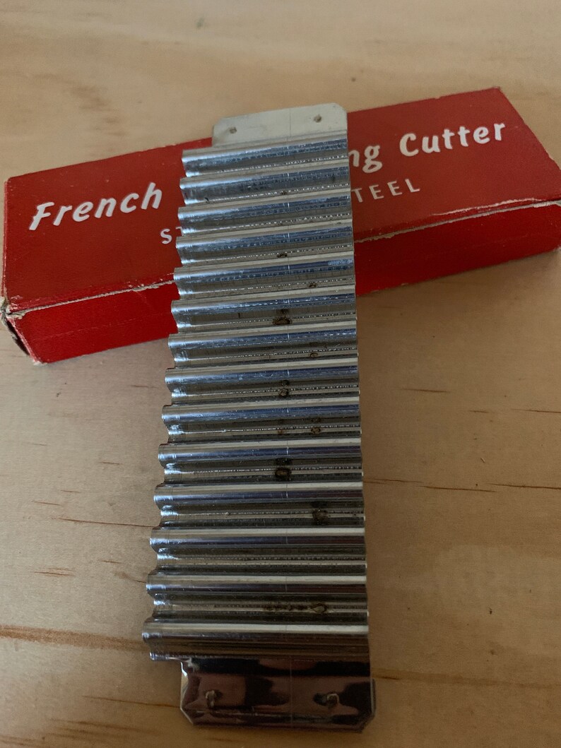 French Garnishing Cutter Stainless Steel Vintage in Box Ripple Etsy