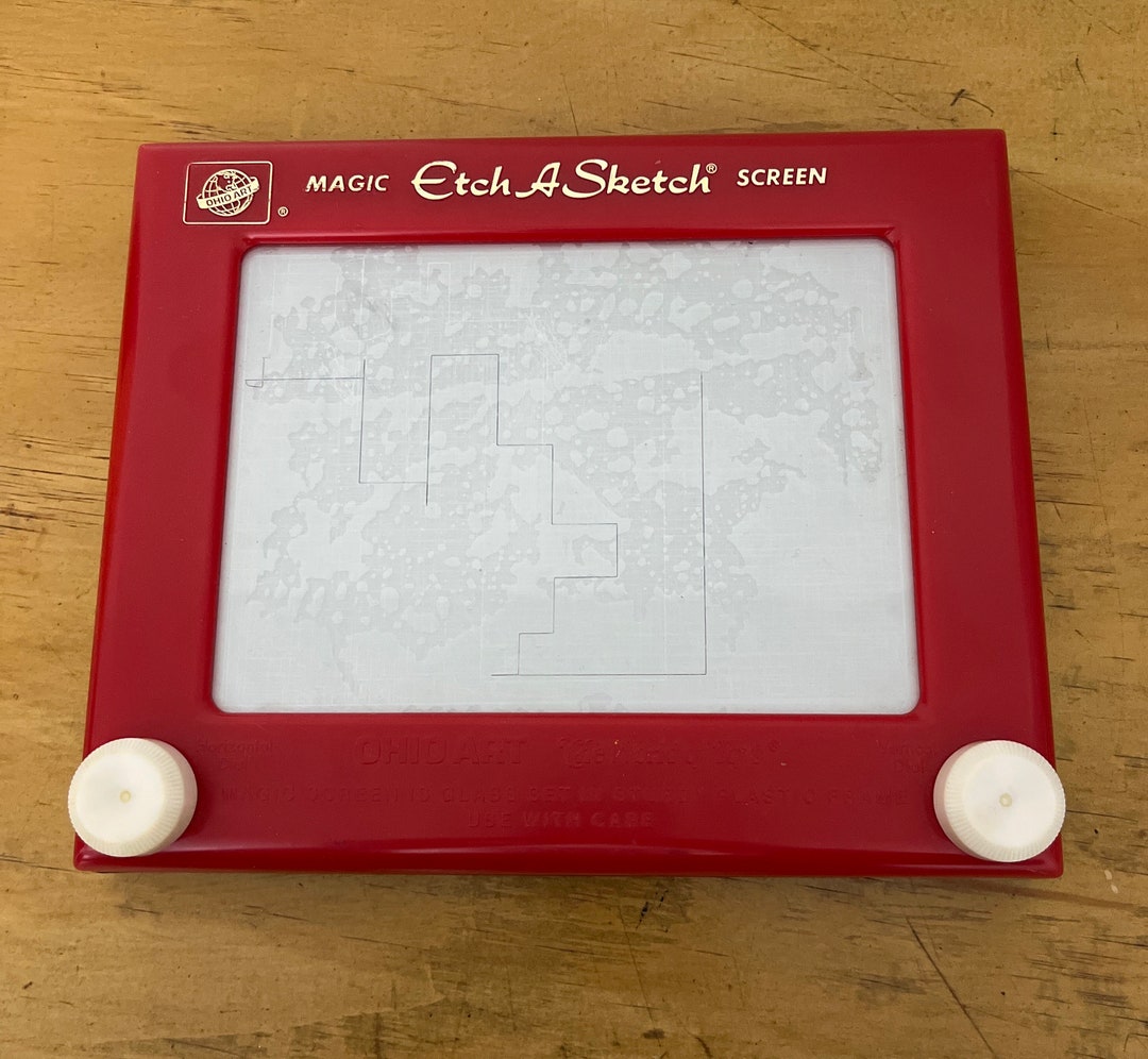 Vintage Etch A Sketch No. 505 Ohio Art Company Magic Screen Etsy