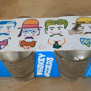 Set Of 4 Anchor Hocking Whiskey Jigger Shot Glasses VIntage