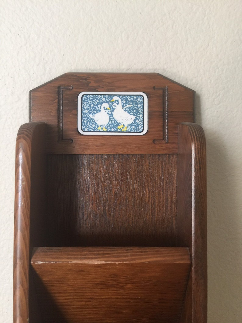 Bill Organizer Wall Hanging Wood Geese Envelope Card ...